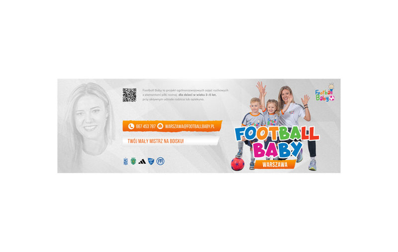 Obrazek Baner Football Baby 3mx1m