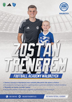 Pokaż szczegóły dla Plakat A3 "Zostań Trenerem Football Academy" Obrazek Plakat A3 "Zostań Trenerem Football Academy"