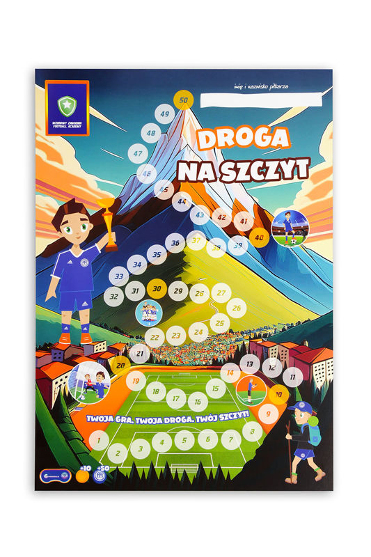 Obrazek Tablica motywacyjna "Droga na szczyt" Football Academy