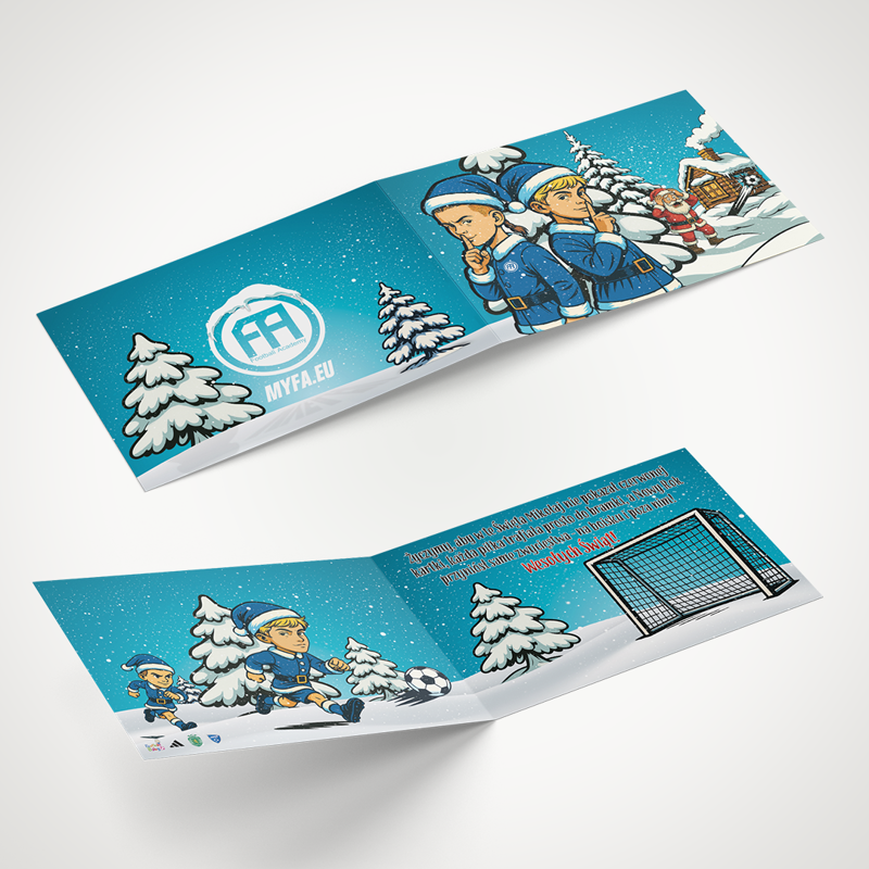 Obrazek Komiksowa kartka świąteczna Football Academy