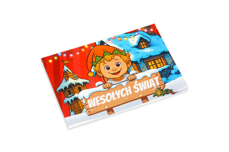 Obrazek Kartka świąteczna Football Baby z kolorowanką