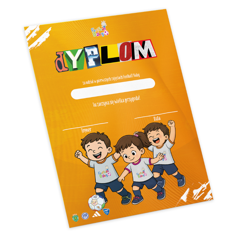 Obrazek Dyplom „Za Udział w Pierwszych Zajęciach” Football Baby