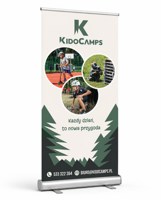 Obrazek Roll-up KidoCamps - Każdy Dzień To Nowa Przygoda